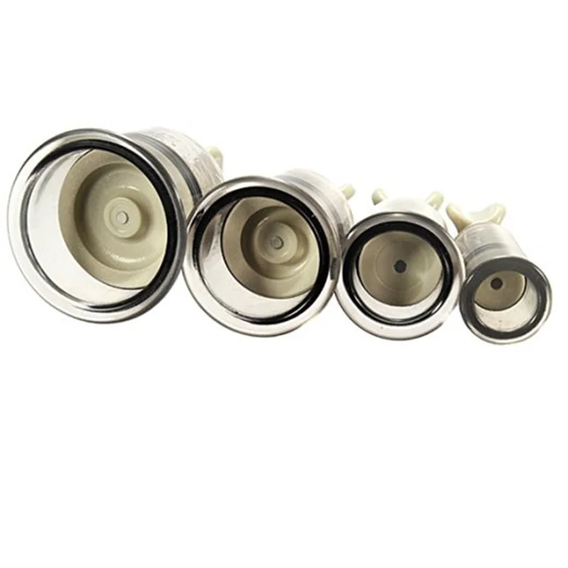 Rotary bio-magnetic vacuum cupping kit SCREW VALVE SUCTION Nipple Correction Cups for Flat or Inverted Nipple SET-8 CUPS YFC-8 -4