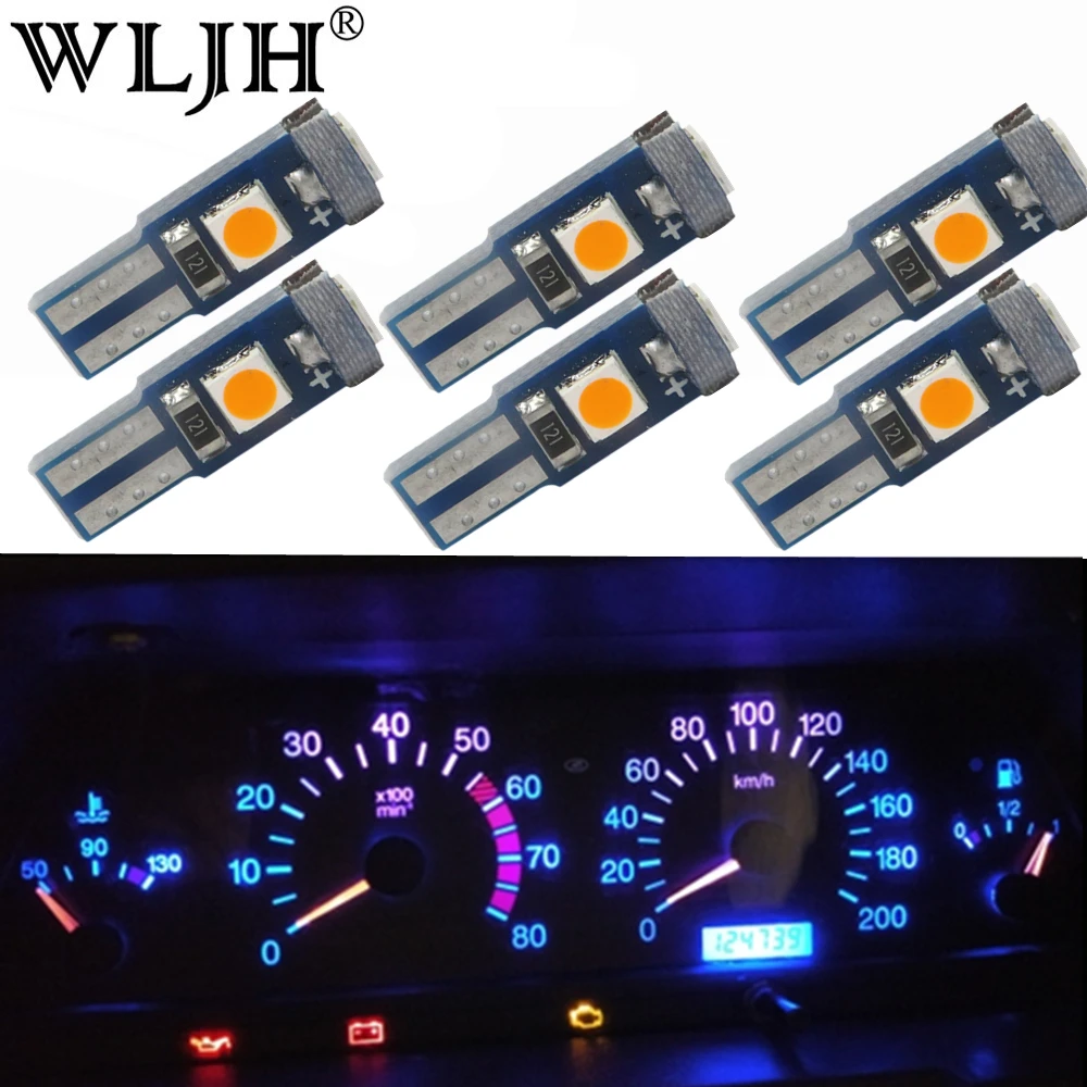 Buy WLJH 6x T5 LED Bulb 73 74 Lamp Cluster Instrument