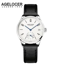 Agelocer Women Watches Luxury Swiss Brand Waterproof Simple Classic Charm Style Quartz Genuine Leather 316 Stainless Steel Watch