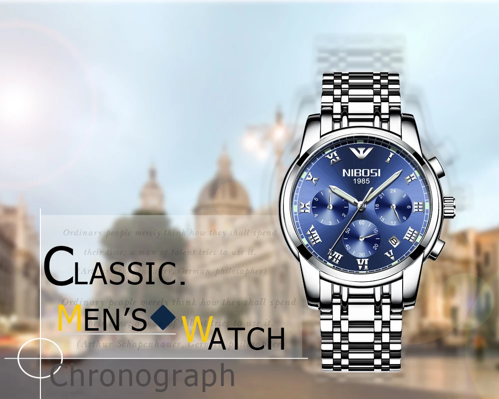 NIBOSI, новинка, мужские часы, Топ бренд, роскошные золотые часы для мужчин, водонепроницаемые, бизнес, наручные часы, нержавеющая сталь, Relogio Masculino