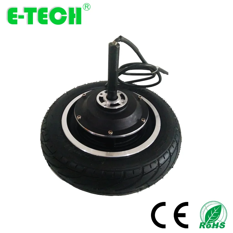 Sale Hot sale 10 inch single shaft  dual shaft  pneumatic tyre geared 48V conversion kit electric wheel motor 1