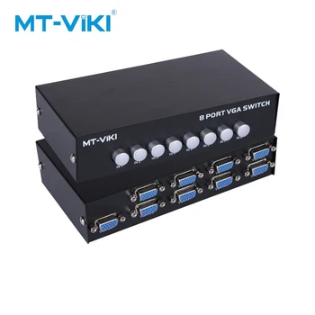 

MT-VIKI 8 Port VGA Switch without USB 8 Input 1 Output VGA Video Selector 8 Computers Share One Monitor Maituo MT-15-8H