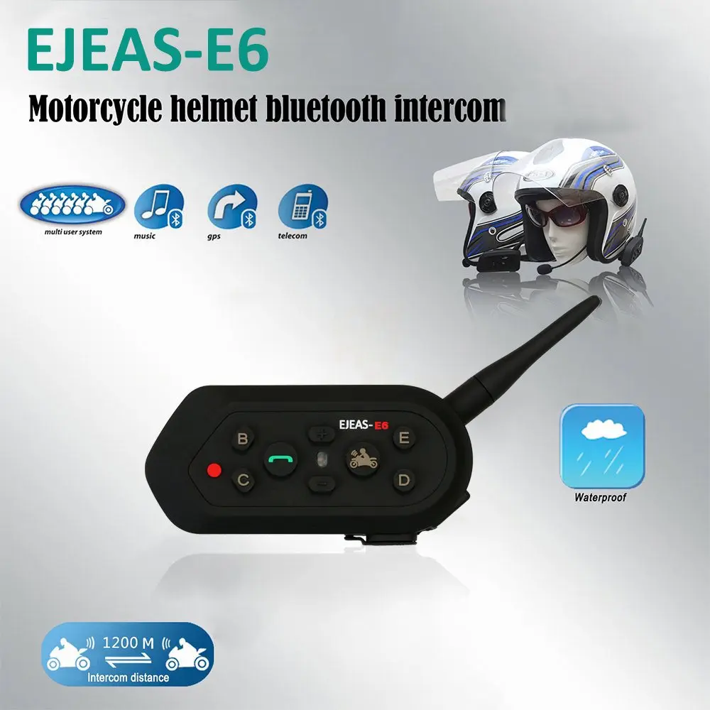 EJEAS E6 Motorcycle Helmet Communicator Helmet Interphone