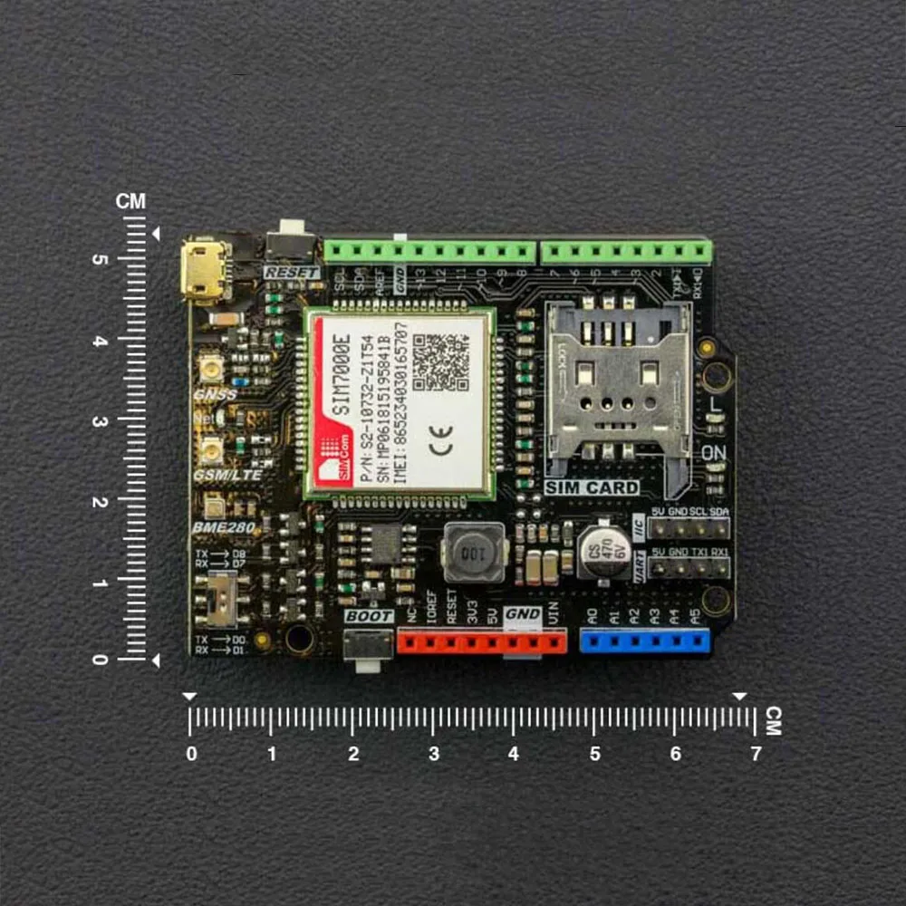 DFRobot SIM7000E для Arduino NB-IoT/LTE/GPRS/gps расширительный щит для управления на дальние расстояния, отслеживание движения, общие велосипеды