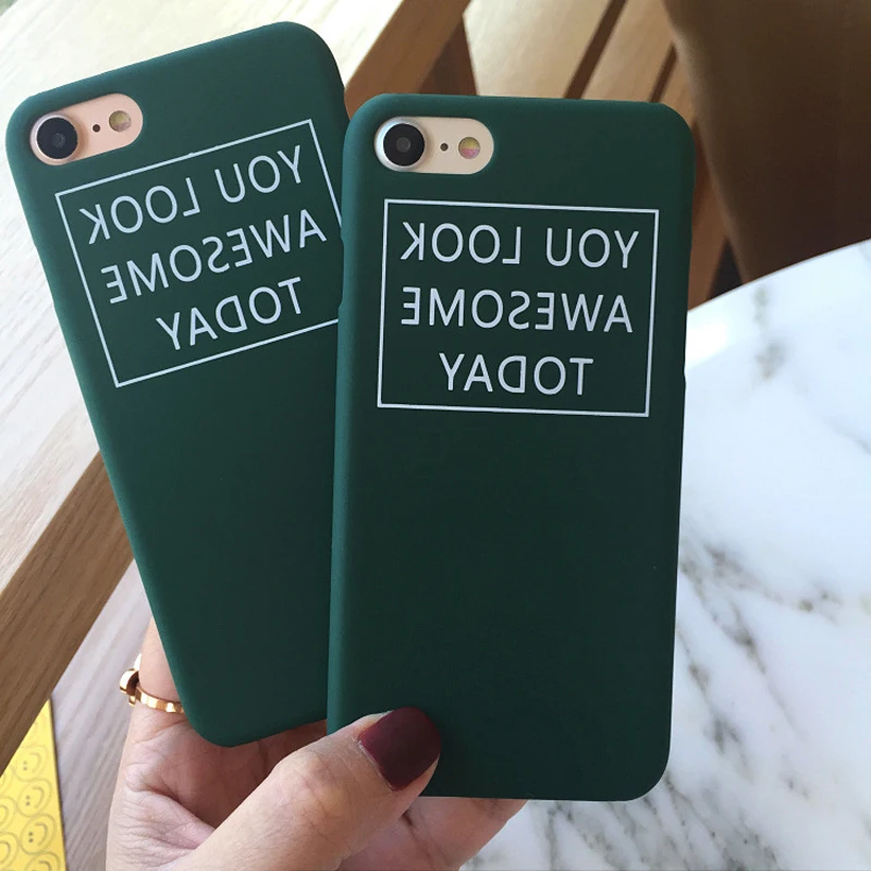 Забавный Матовый Жесткий чехол с буквенным принтом для apple iphone 5 5S 5se 8 6s 7 Plus чехлы