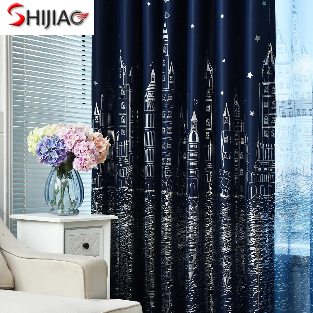 

1 Panel star blackout curtains bedroom living room curtain kid's room curtain la cortina del apagon cortina para sala