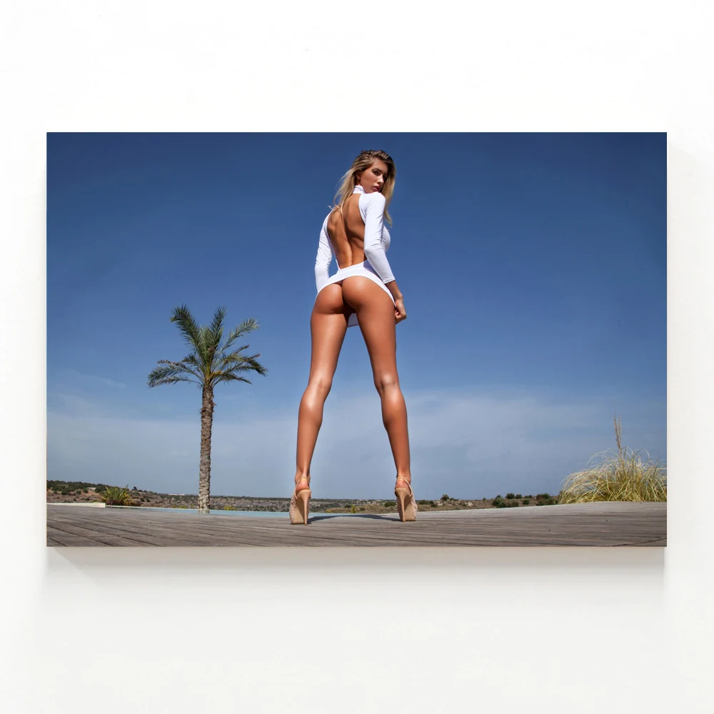 

Decorative painting sexy body blonde girl long legs model Picture Posters and Prints Canvas Art for Living Room Decor