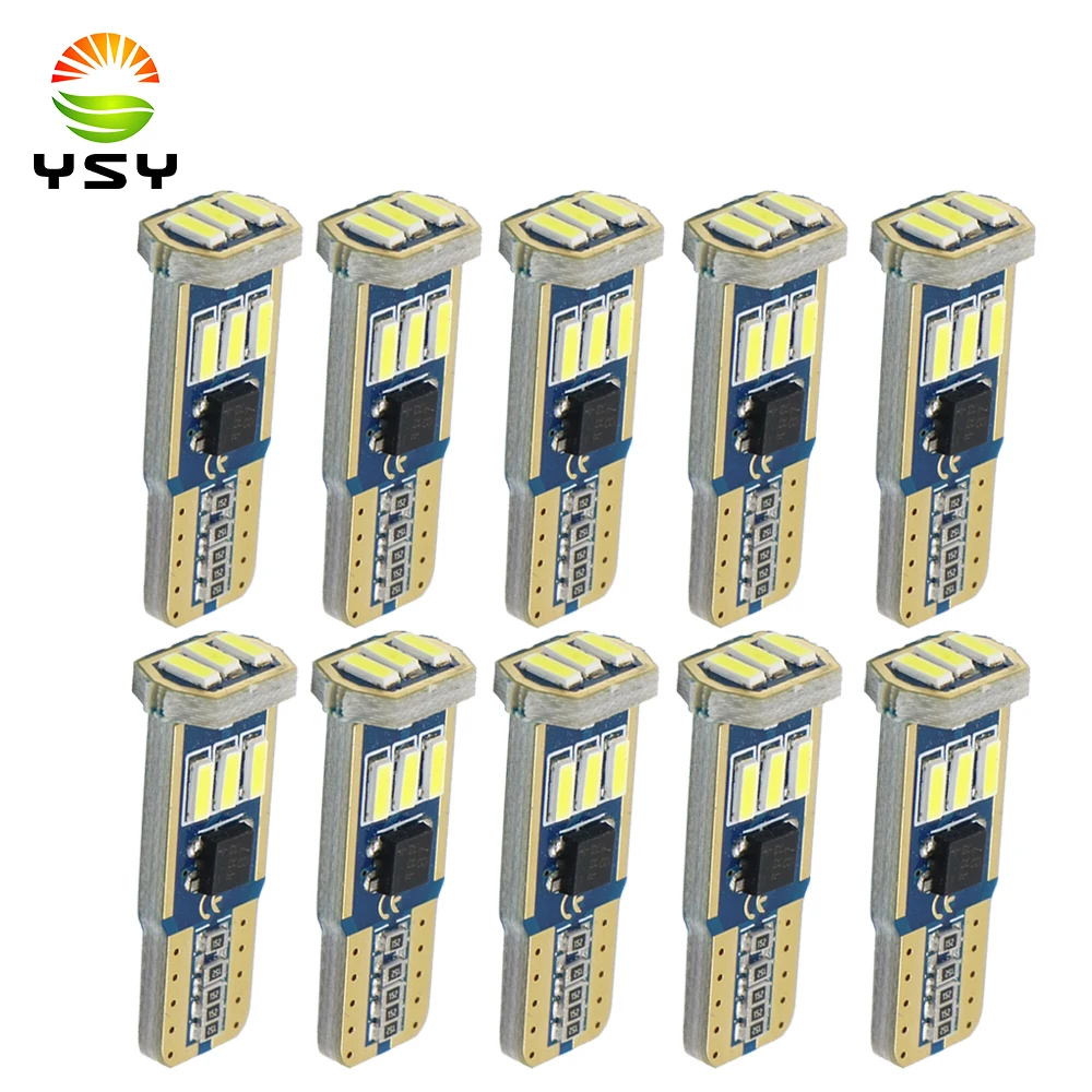 YSY 10 шт. T10 W5W светодиод шина может свет белый без ошибки 4014 9smd лампы автомобиля