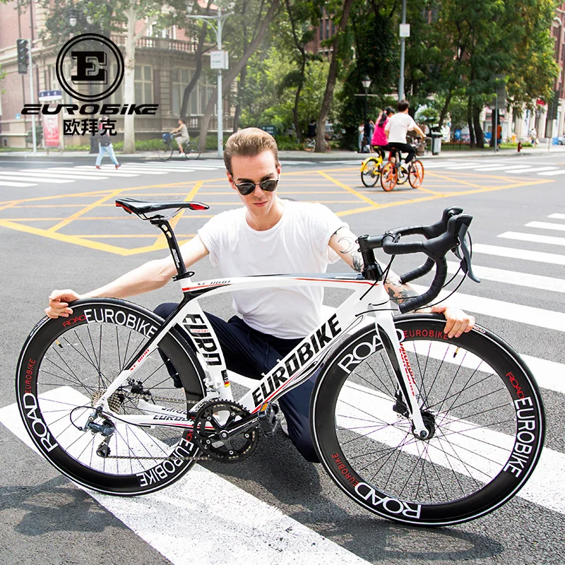 EUROBIKE Road Bikes Aluminum Frame Shimano 16 Speed 700C Inches Wheel EUROBIKE Road Bikes Aluminum Frame Shimano 16 Speed 700C Inches Wheel