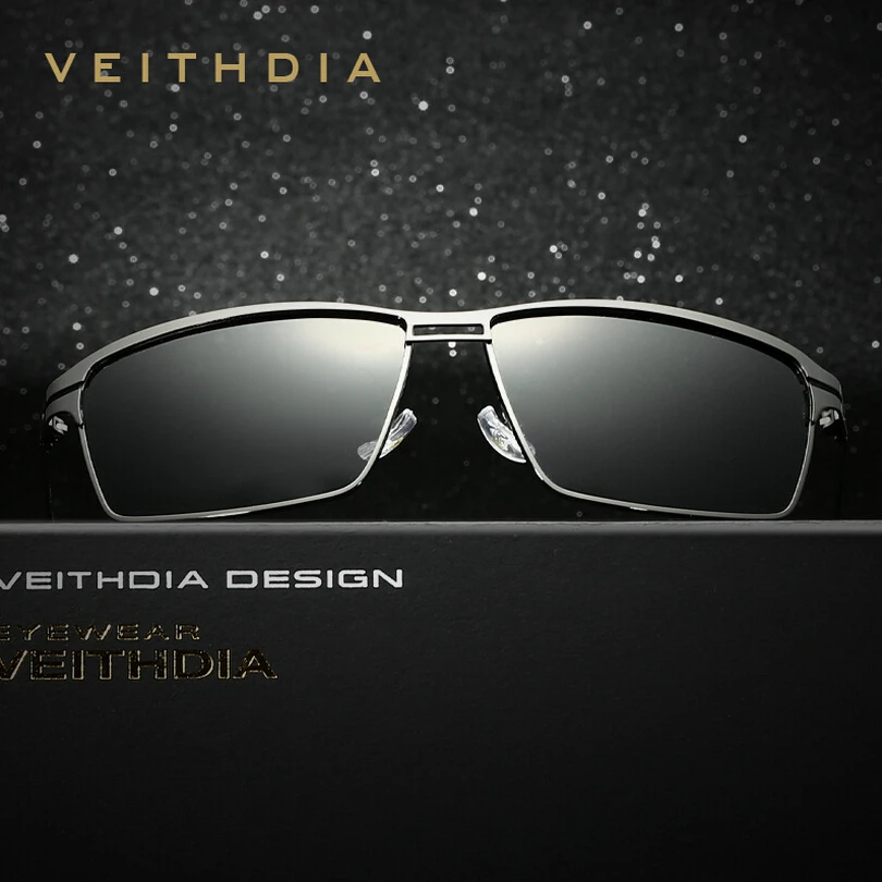 VEITHDIA 2017 новые мужские солнцезащитные очки из нержавеющей стали поляризационные