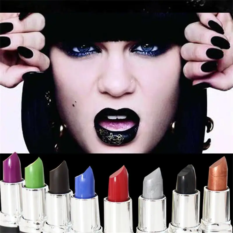 

individuality Matte Vampire Dark Red Lipstick Cosmetic Punk Purple Waterproof Lips Stick lips Makeup Tools