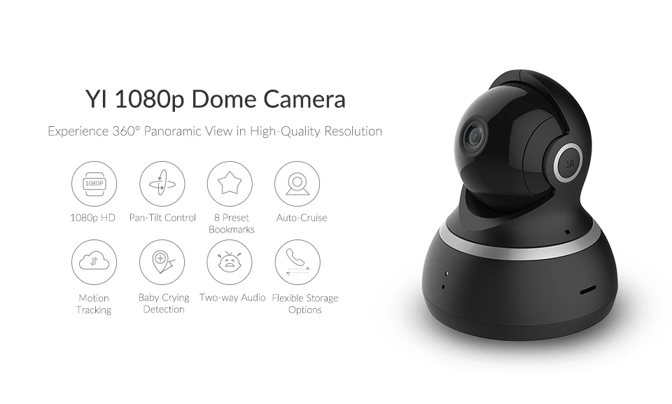 Monitor do Bebê ip sem Fio de Vigilância Dome Câmera Segurança Visão Noturna Versão Internacional Cctv wi fi Nuvem Disponível yi 1080 p 2 camera night