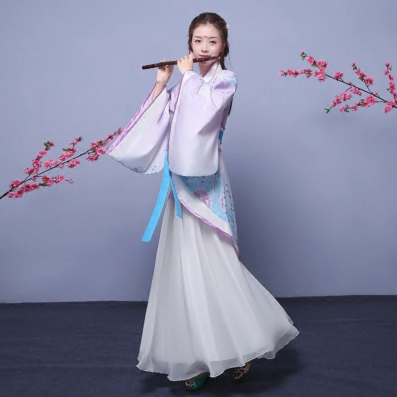 Древний китайский костюм hanfu костюм для женщин Классическая династии Тан принцессы танцевальная одежда традиционный Восточный