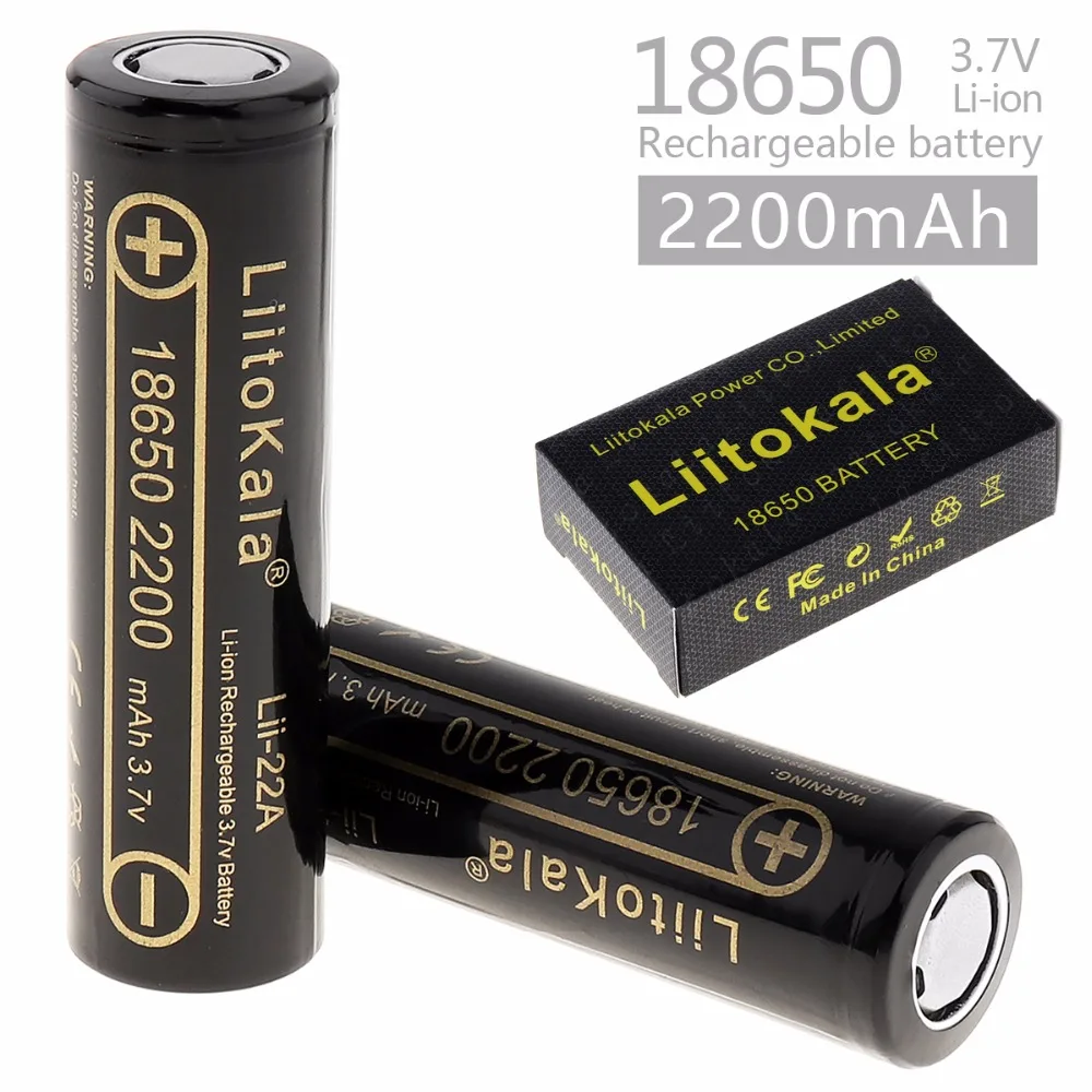 4 шт. аккумуляторные литий ионные батарейки 3 7 в 18650 2200 мАч|lithium battery|rechargeable batterybattery