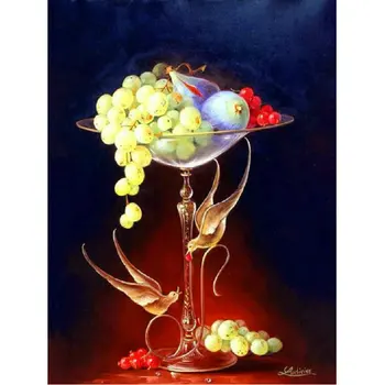 

5D diy Diamond embroidery bird Resin Rhinestones Sets Mosaic Stitch grape full square diamond Painting kit Home Decor