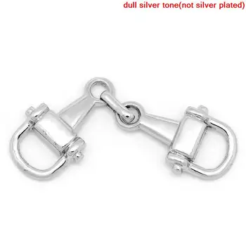 

Zinc Metal Alloy + Alloy Connectors Findings Opener Silver Color 4.8cm(1 7/8") x 1.3mm, 2 PCs new