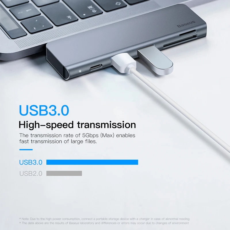 Baseus usb-хаб USB C к USB 3,0 SD/TF кард-ридер USB Aapter PD зарядка type C концентратор разветвитель для Macbook pro huawei Xiaomi концентратор