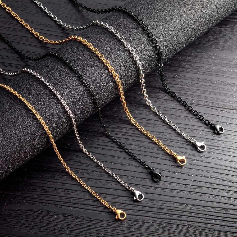 

Wholesale 316L Stainless Steel Long Necklace Chain, Single O Design Necklaces Chains, Long Neckless Women Men Jewelry Necklace
