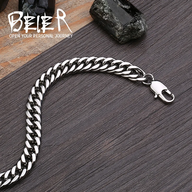 BEIER Dropshipping 316L Stainless Steel High Polish Bracelet Snail Bracelet Fashion Jewelry for man women BR-C006