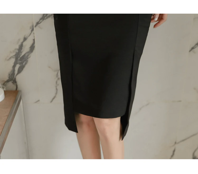 В Корейском стиле Модные женские туфли черного цвета Bodycon платье с вырезом Сексуальная Перспектива Сетчатое кружевное в стиле пэчворк с рукавом 1/2, для вечеринок платье миди платье-карандаш