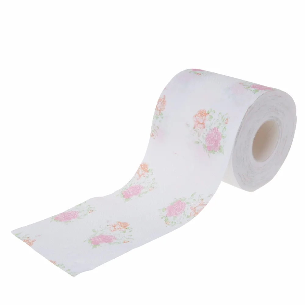 

Durable Flower Floral Toilet Paper Tissue Roll Bathroom Novelty Funny Gift Health Sanitary Paper Toilet Tissue