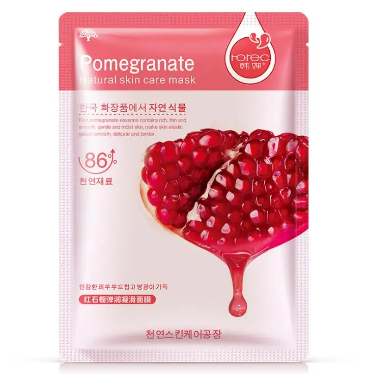 Pomegranate Игровая сессия маска для лица завод косметический уход за кожей Красота увлажняющее масло Управление отбеливание ярче пленочная маска с алоэ Мёд оливки маска - Цвет: Pomegranate