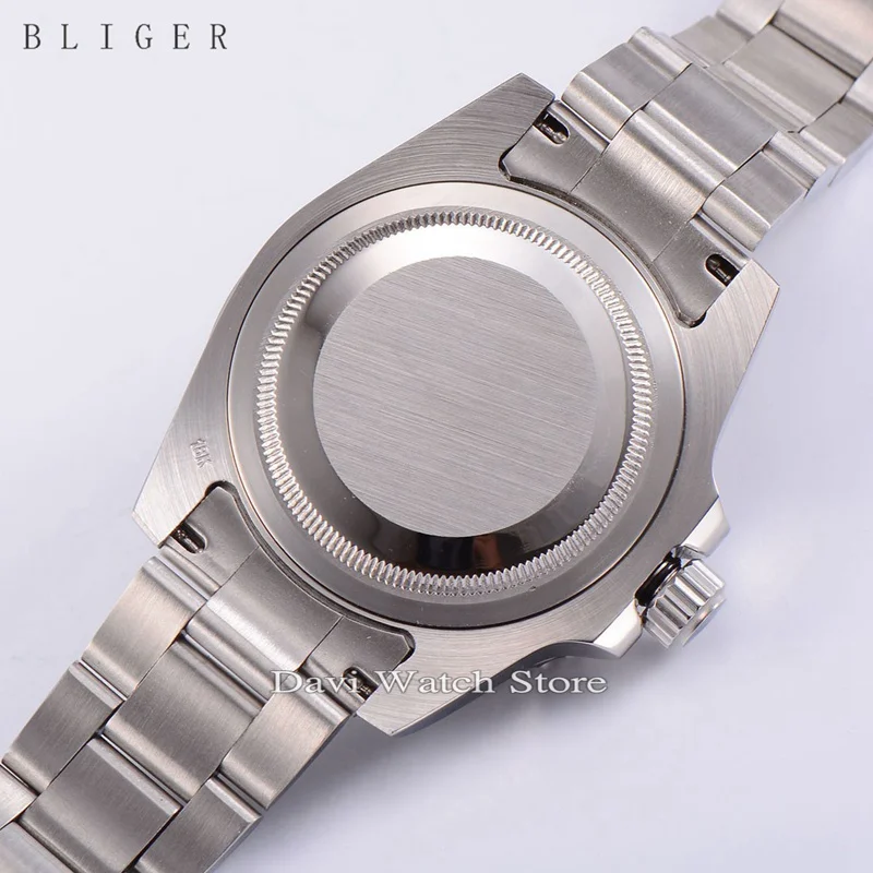 40 мм блигер дата и день керамический ободок светящиеся сапфировые автоматические мужские часы