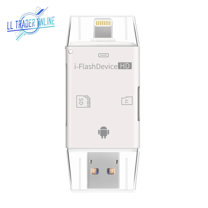 LL TRADER Micro SD кард-ридер USB 2,0 адаптер для iPhone 8/Andriod/PC устройство флэш-накопитель OTG мульти-кард-ридер компьютер