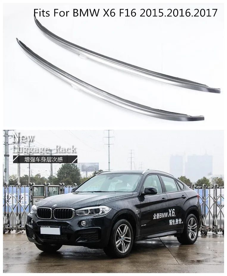 عالية الجودة سيارة من سبيكة الألومنيوم أرفف لسقف السيارة رف أمتعة يناسب ل BMW X6 F16 2015.2016.2017 بواسطة EMS