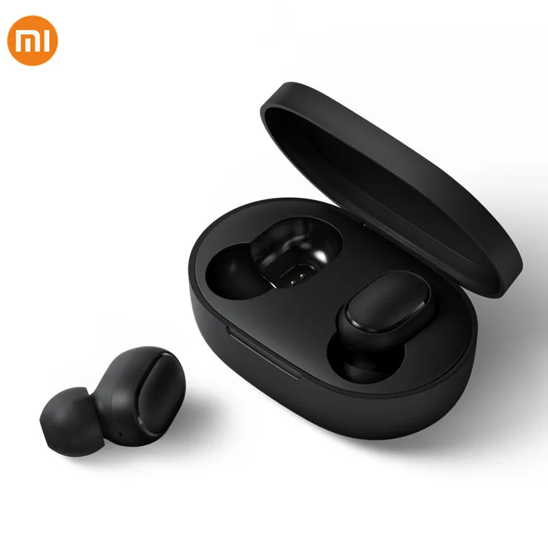 Новые оригинальные Xiaomi Redmi AirDots True Беспроводные bluetooth 5,0 наушники DSP активная шумоподавление - Цвет: Черный