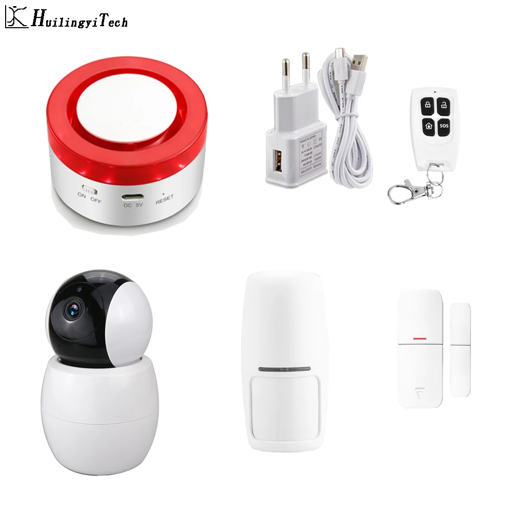 

Tuya Smart Home Security WiFi Alarm Siren for Smart Life Free APP Compatible Wireless Smart IP Camera