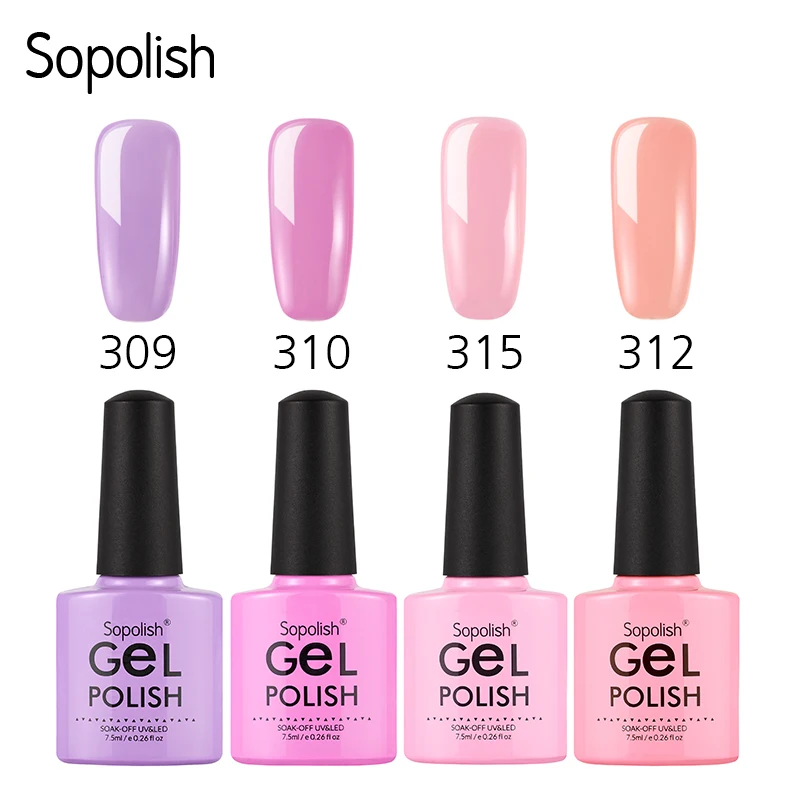 Sopolish 7.5ml Pure Colors Series Nail Gel Polish Primer Gel Varnish