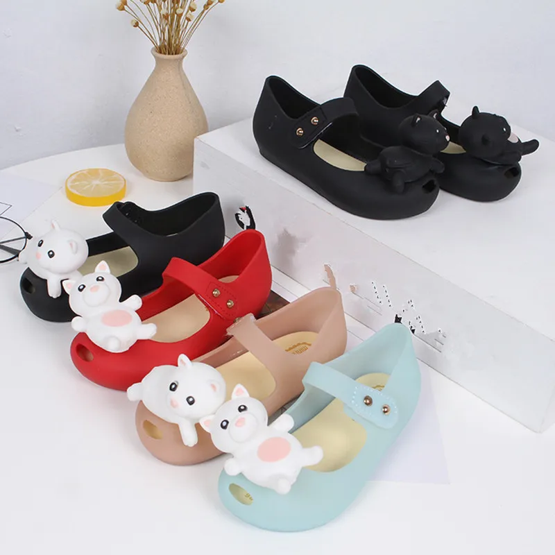 

Mini Melissa 2019 New Cute Bear Jelly Sandals Melissa Girl Jelly Sandals Baby Shoes Mini Melissa Sandals Girls Beach Sandals