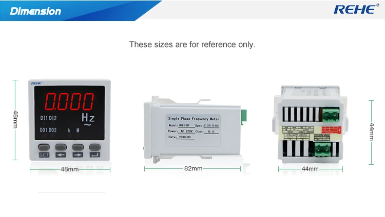 REHE RH-F81 48*48 мм цифровой Интеллектуальный однофазный измеритель частоты светодиодный