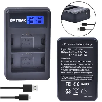 

Batmax LP-E6 LP E6 LPE6 LCD Dual Charger For Canon EOS 6D 7D 70D 60D 60Da 5D 60DA 5DS 5D3 5D2
