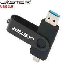 JASTER USB 3,0 OTG USB флеш-накопитель 4 ГБ 8 ГБ 16 ГБ 32 ГБ 64 ГБ Флешка для Android смартфон металлическая OTG usb карта памяти