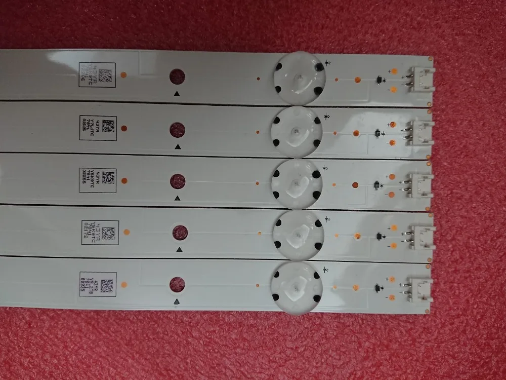 Новинка 5 шт./компл. 8LED 850 мм Светодиодная подсветка полоса для TX-43FX600B LG innotek 43