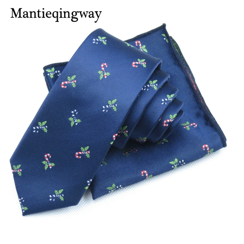 Mantieqingway формальный бизнес галстук-платок наборы галстуки для мужчин Модный свадебный галстук тонкий Gravatas рождественские подарки
