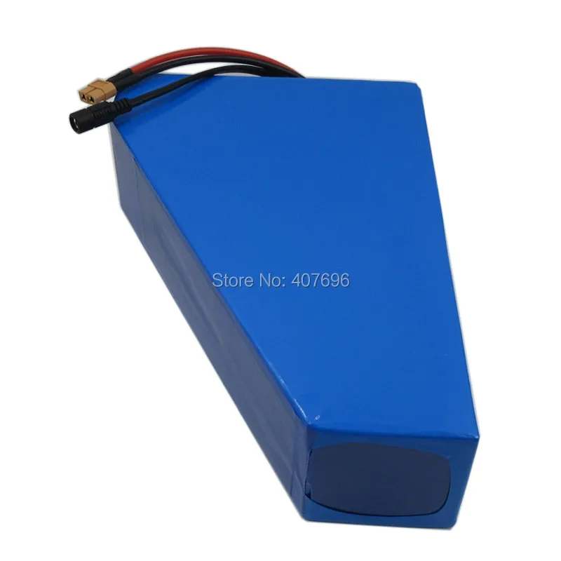 Top 60V 17.4AH triangle battery 60V 17AH electric bike lithium battery use NCR18650PF 2900mah cell 30A BMS with free bag 2A Charger 4
