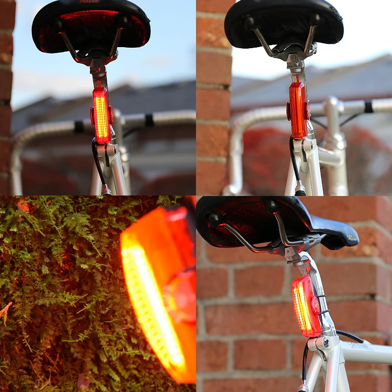 Excellent CATEYE Bike Light Bicycle Safety Rear Light Waterproof USB Rechargeable Seatpost Rear Fork Light Cycling Accessories Rapid X 6