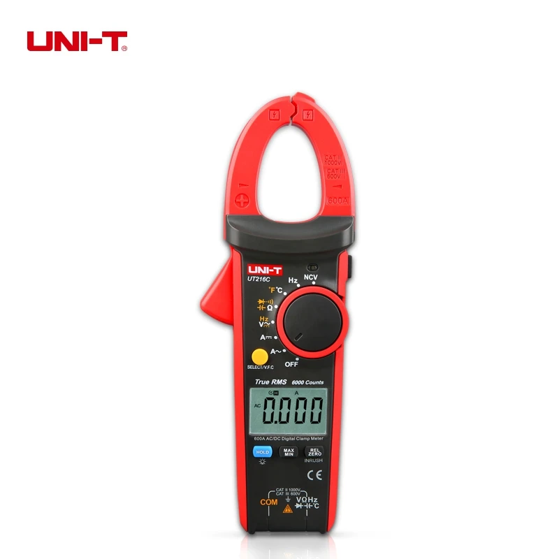 

UNI-T UT216C True RMS Digital Clamp Meters Frequency Capacitance Temperature & NCV Test Thermometer