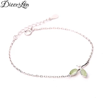 

New Arrivals 925 Sterling Silver Opal Leaf Bracelets & Bangles Fashion Bracelet For Women sterling-silver-jewelry