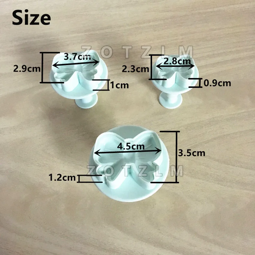3 шт./набор, форма банта, пластиковые формочки для печенья с узлом-бабочкой, инструменты для выпечки, Кондитерская паста, форма для печенья, торта SLP141
