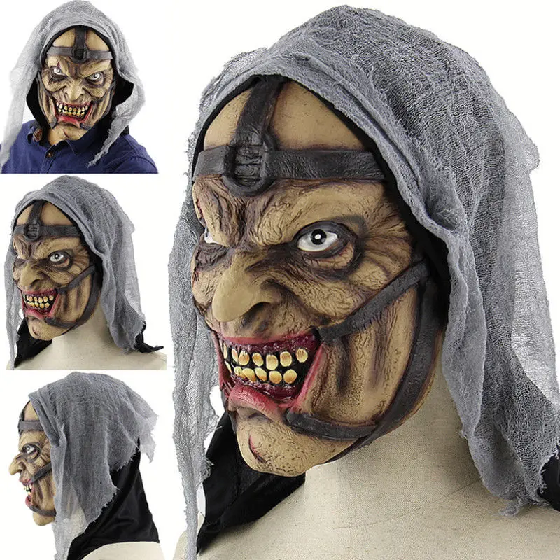 

Scary Halloween Mask Face Horror Props Decoration Zombie Fancy Head Cosplay Costume Gift 2018 Mask