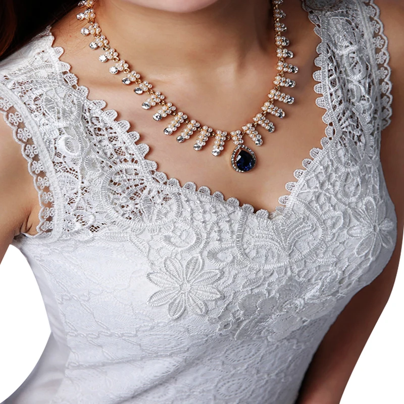 

2019 Women Sleeveless Blouse Summer Chiffon Lace Top Blusas Female Clothing Women's Tops New Blouses Shirts Black White Flower