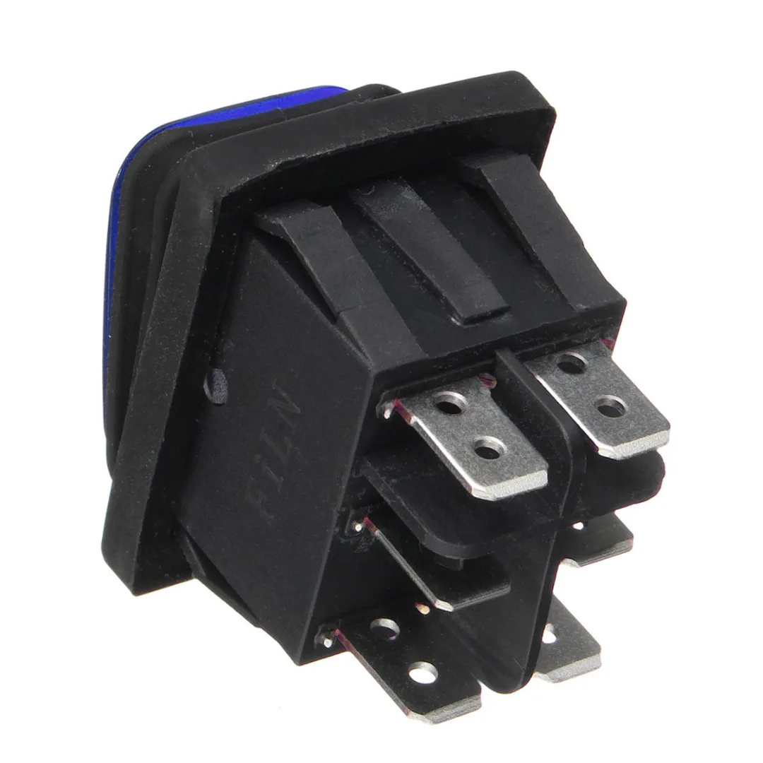 JX-LCLYL 1pc Car Boat On-Off-On 6 Pin 12V LED Light Rocker Toggle Switch Waterproof