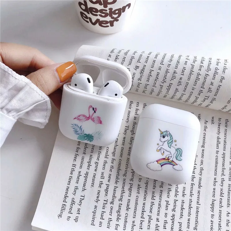 Мягкие силиконовые сумки для Airpods панда слон Единорог кошка Фламинго любовь сердце сексуальные губы чехол для Apple Earpods беспроводные наушники