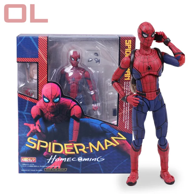 OL Anime Spiderman Homecoming Action Figure 18cm Spider man Homecoming Collectible Model Doll