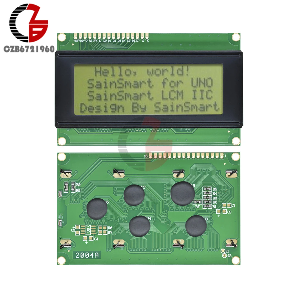 3,3 V 5V 2004 204 20x4 символьный ЖК-дисплей модуль 2004 lcd IIC монитор модуль желтый синий черный свет для Arduino принтера 3 D