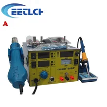 SAIKE 909D+ 3 в 1 паяльная станция горячего воздуха De паяльная станция постоянного тока Регулируемый источник питания 15 в 3A